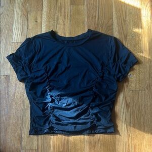 Black Garage Ruched Women's Top